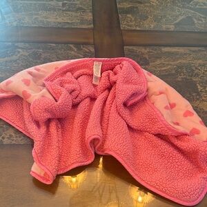 Carter's Pink Heart Bib baby blanket